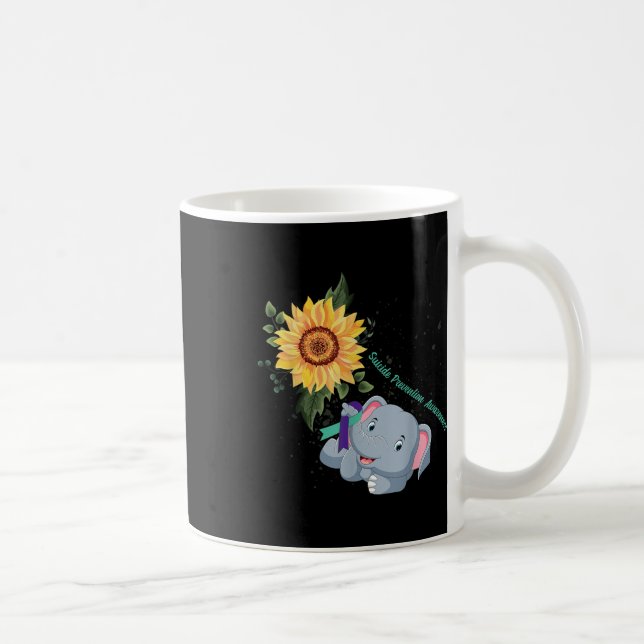 Elefant Tro Hopp Kamp Ljuvlighet Självmordsprevent Kaffemugg (Höger)