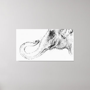 elefant trogna 100% vid Inkspot Canvastryck