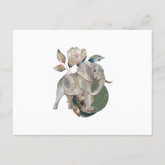 Elefant Tropical Animal Watercolor Vykort