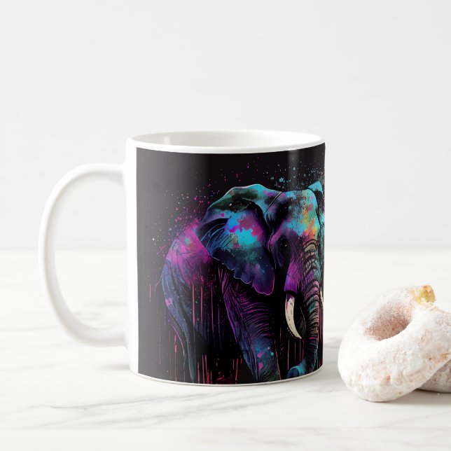 Elefant Tumbler Wrap Sublimationsdesign Kaffemugg (Med munk)