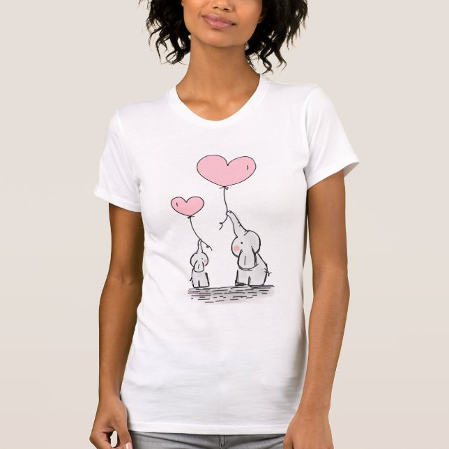 Elefant två t shirt (Framsida)
