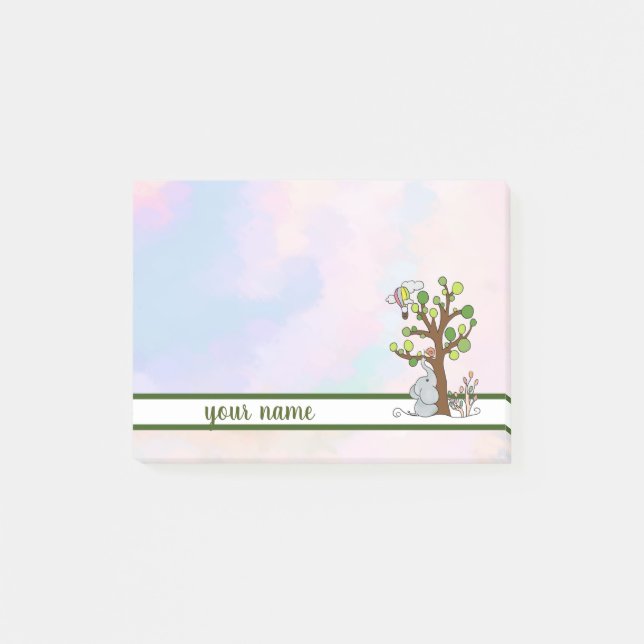 Elefant und baum Post-it Klebezettel (Framsida)