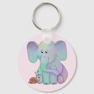 Elefant und Schnecke Nyckelring