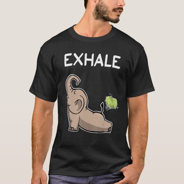 Elefant Utandas Yoga Elefant T Shirt (Framsida)