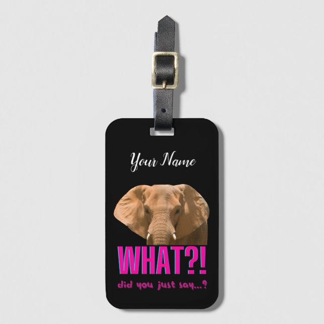Elefant Vad sa du just? Bagagebricka (Framsida vertikal)