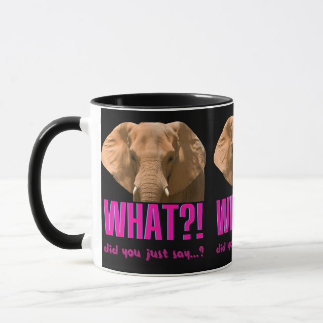 Elefant Vad sa du just? Mugg (Vänster)