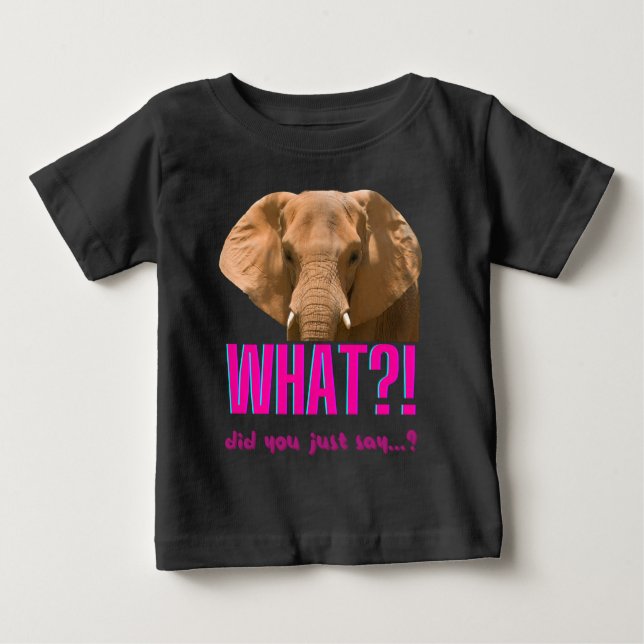 Elefant Vad sa du just? T Shirt (Framsida)