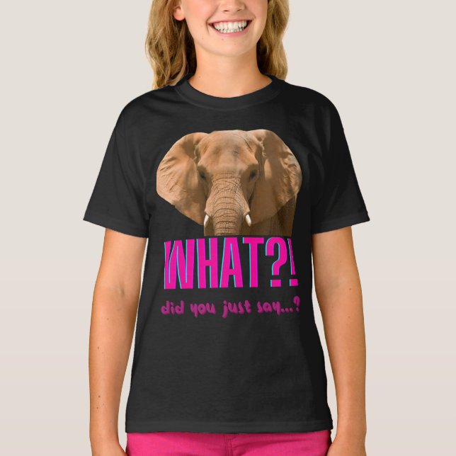 Elefant Vad sa du just? T Shirt (Framsida)