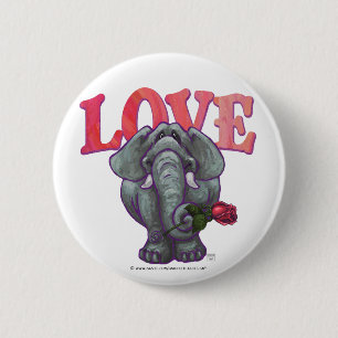 Elefant Valentindagen Knapp