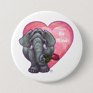Elefant Valentindagen Knapp