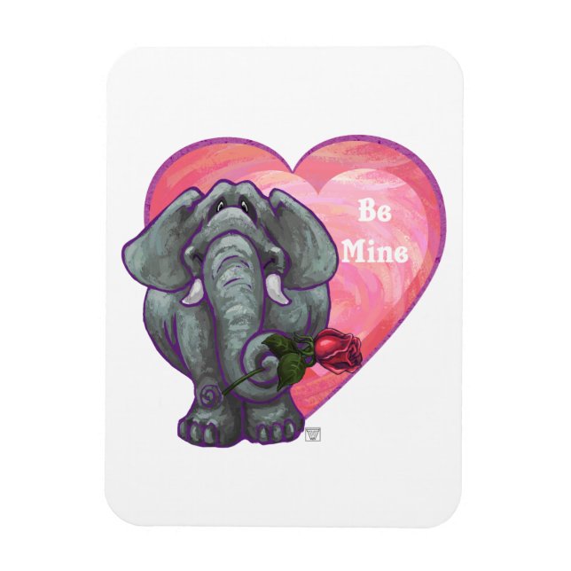 Elefant Valentindagen Magnet (Vertikal)