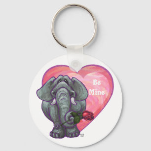 Elefant Valentindagen Nyckelring