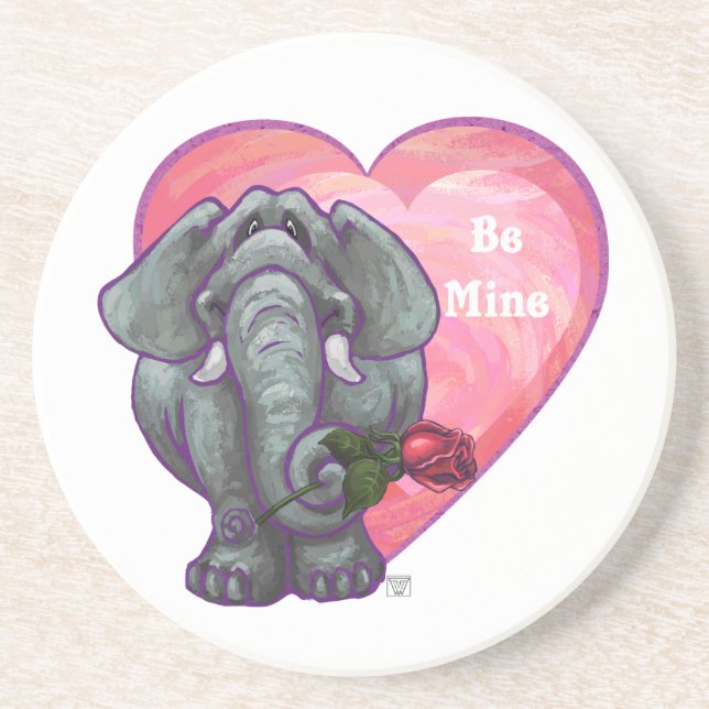 Elefant Valentindagen Underlägg (Framsidan)