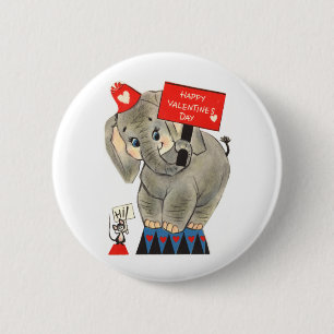 Elefant Valentinkort Knapp