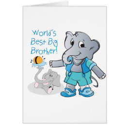 Elefant världs bäst storebror hälsningskort