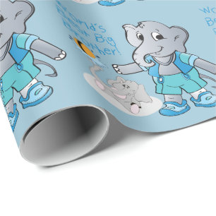 Elefant världs bäst storebror presentpapper