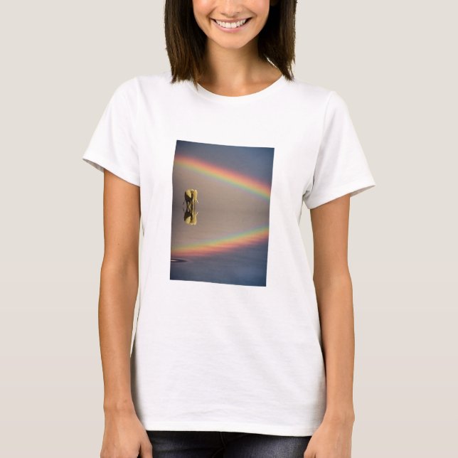 Elefant, vatten & regnbåge, Kenya Tee Shirt (Framsida)