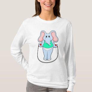 Elefant vid Fitness med Skipping rope.PNG T Shirt