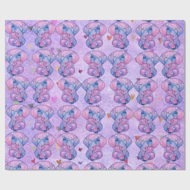 Elefant vid namn Acorn Presentpapper (Platt)