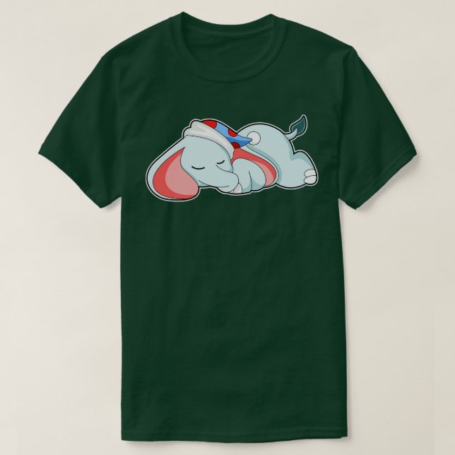Elefant vid Sleeping med Sleepyhead T Shirt (Design framsida)