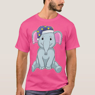 Elefant vid sömn med nattskydd t shirt