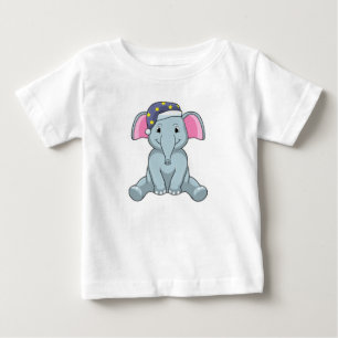 Elefant vid sömn med nattskydd t shirt