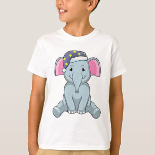 Elefant vid sömn med nattskydd t shirt