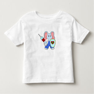 Elefant vid vaccinering med spruta t shirt