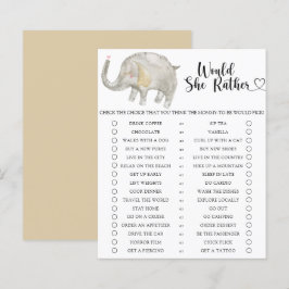 Elefant / Vilken Baby Shower-lek för tjej