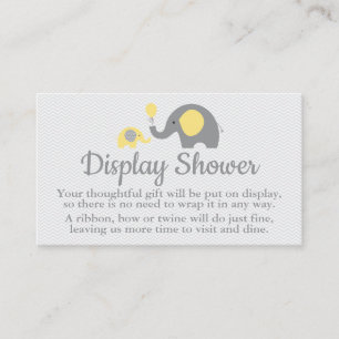 Elefant Visning Shower Inserts i Gult och Grått Tilläggskort