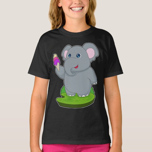 Elefant Waffle glass T Shirt (Framsida)