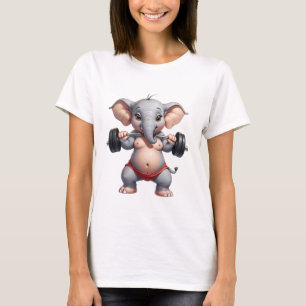 Elefant weight lyftbodybuilding der elephant gym t shirt