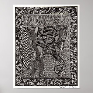 Elefantaffisch Poster