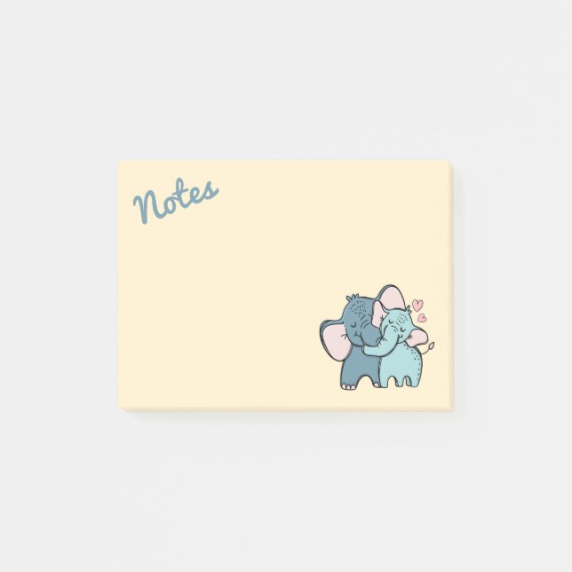 Elefantälskade Post-It-lappar Post-it Block (Framsida)