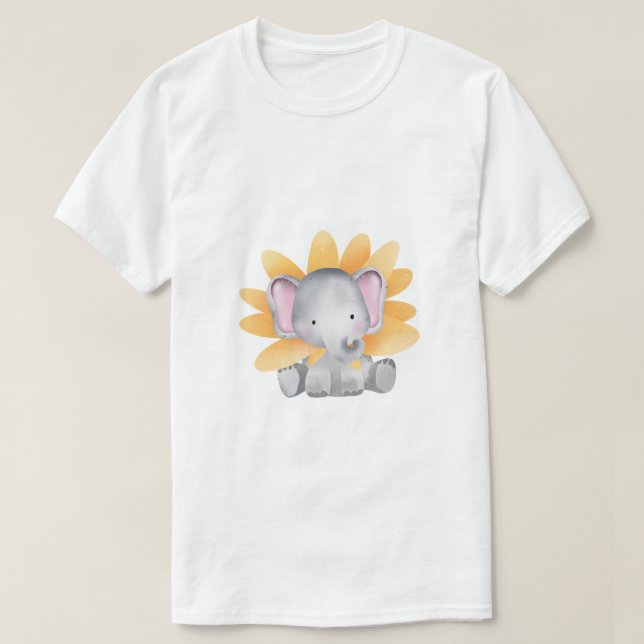 Elefantanda: Majestätisk och Mäktig T Shirt (Design framsida)