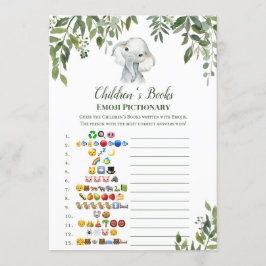 Elefantant babykläder Spelet med ett svar på storl Inbjudningar