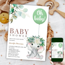 Elefantasin Grönt Blegon Gender Neutral Baby Showe