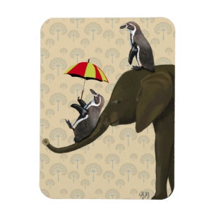 Elefantasiner och Penguiner Magnet
