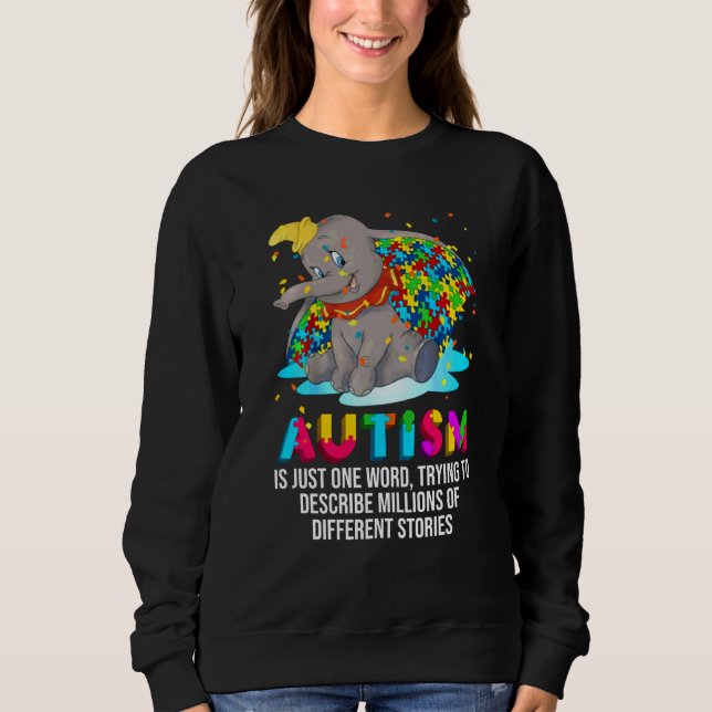 Elefantautism är bara ett Ord som försöker beskriv T Shirt (Framsida)