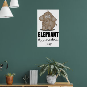Elefantavkänningsdag Poster