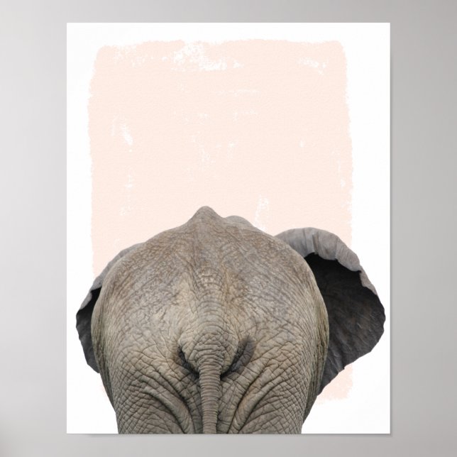 Elefantavtryck bakom förskolning poster (Framsidan)