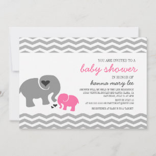 Elefantbaby showerinbjudan inbjudningar