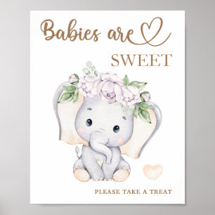 Elefantbabyduschen Spädbarn är söt att ta sig en b Poster