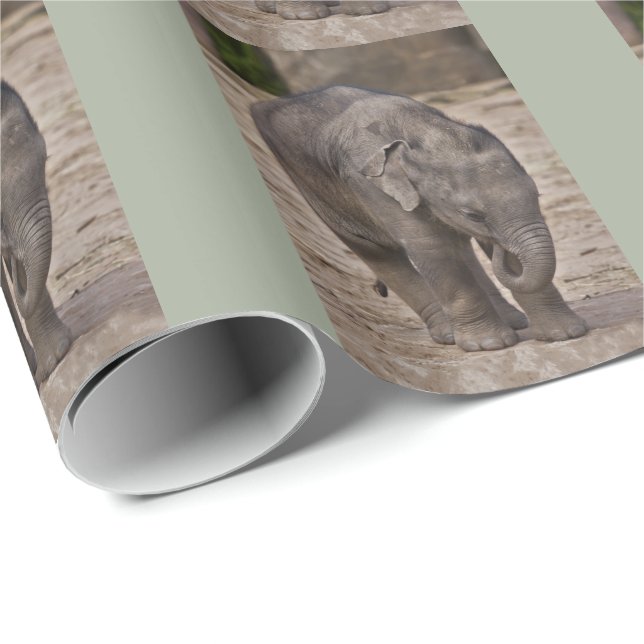 Elefantbabypapperspapper Presentpapper (Rullad Hörn)