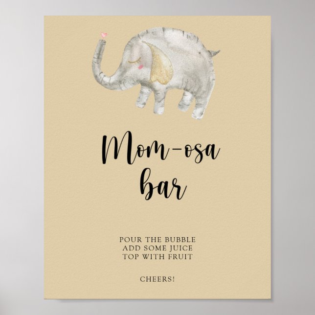 Elefantballong \ Mom-osa bar Poster (Framsidan)