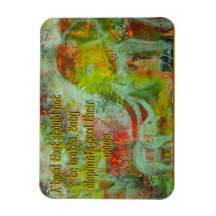 Elefantbild Magnet med ett meddelande!