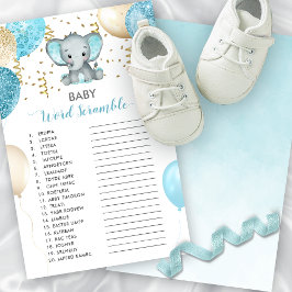 Elefantbildsspel i baby Ord