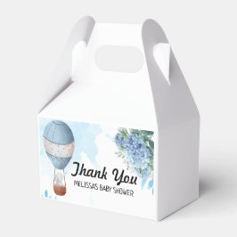 Elefantblått vattenvatten i luftballongen tack presentaskar