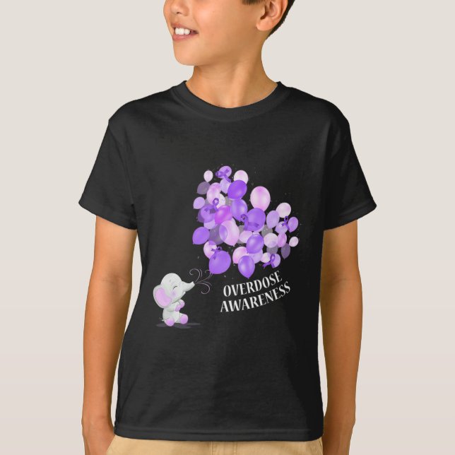 Elefantbloggning av ballonger Överdosering Medvete T Shirt (Framsida)