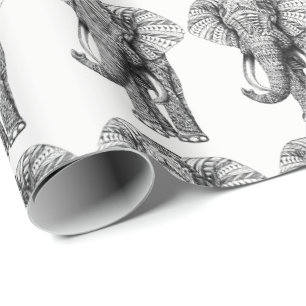 Elefantdesign som slår in papper presentpapper